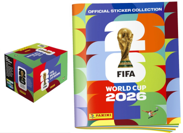 PANINI Display Box mit 100 Tüten + Softcover Album, FIFA WM 2026 Sticker